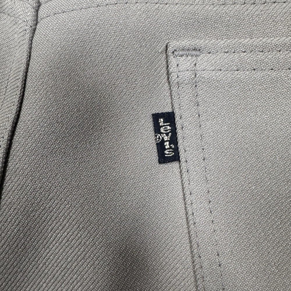 Vintage Levi's Pants Mens 38x32 Tag (36x33 Fit) Beige Polyester Bootcut USA Made - Picture 7 of 9